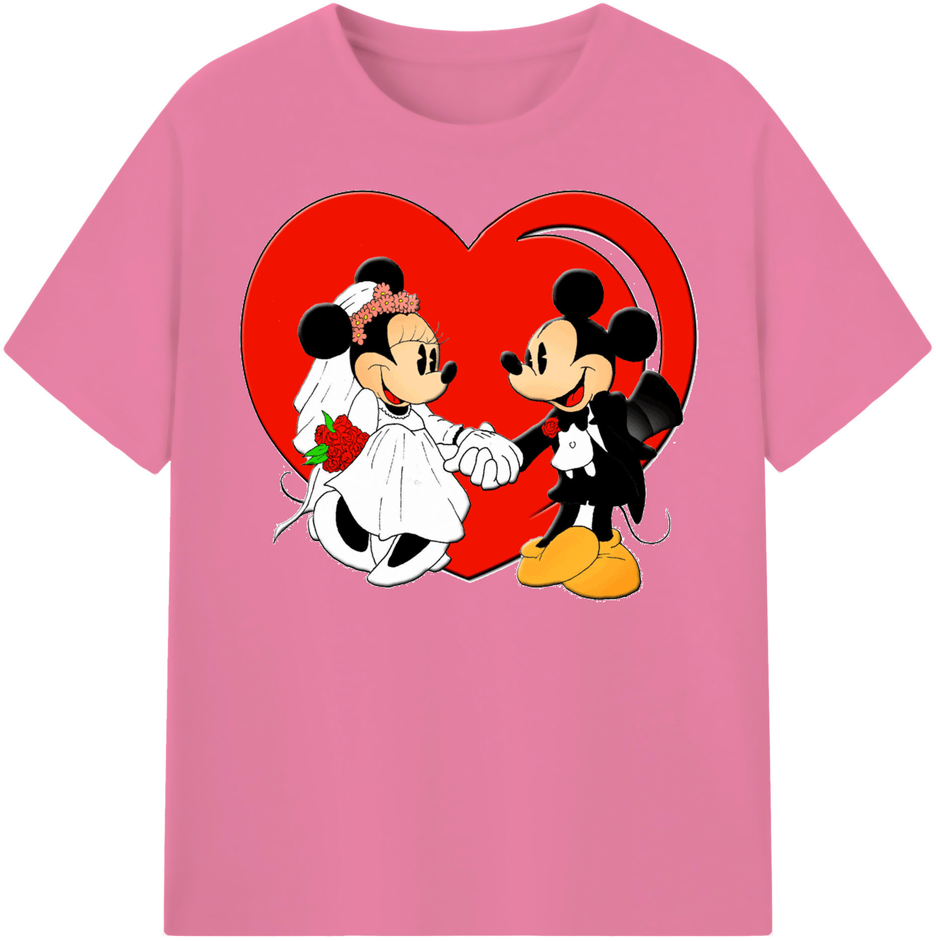 （画像用） ミッキーマウス Mickey Mouse 綿100％半袖Tシャツ（フロントプリント）